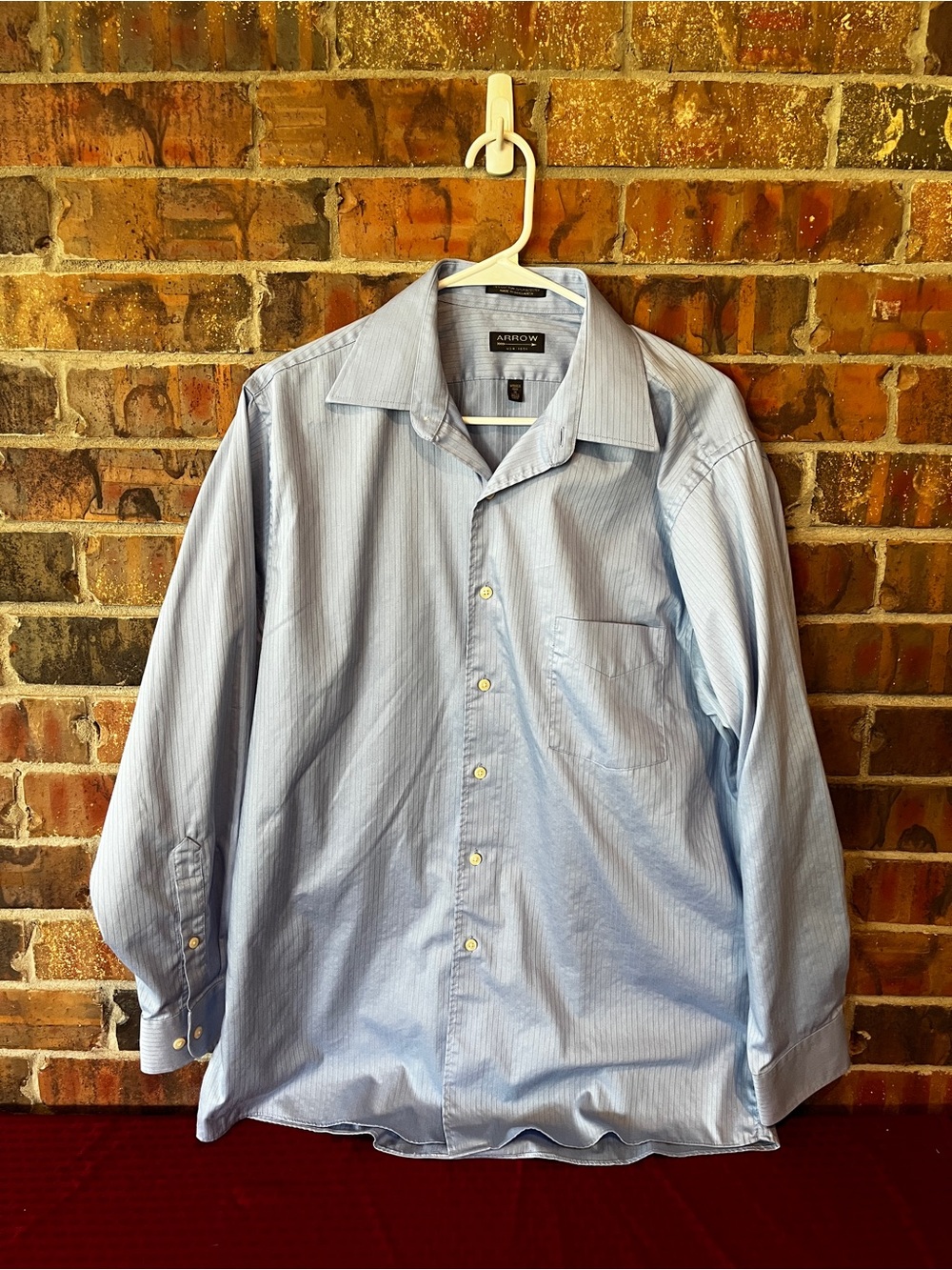 Arrow Men’s Light Blue Striped Dress Shirt